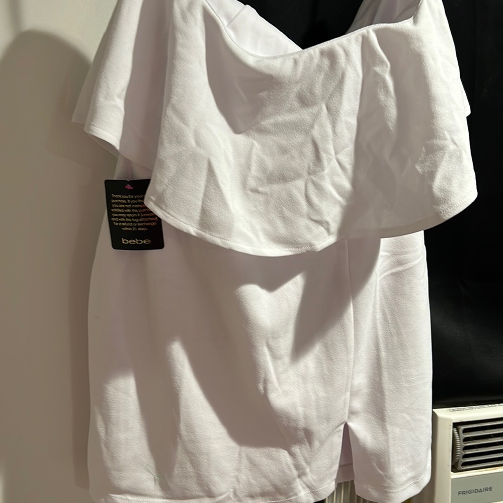 Bebe white tube top dress